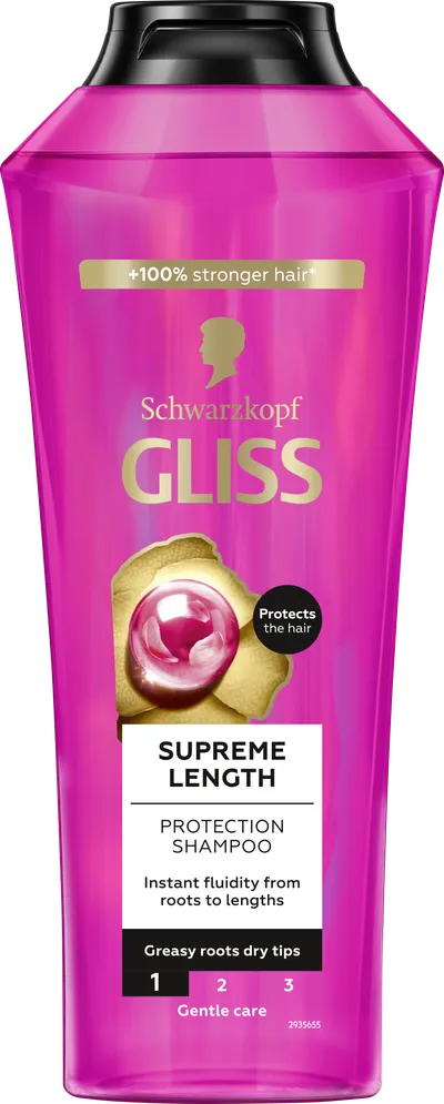 Schwarzkopf Gliss Supreme Length, Shampoo (Szampon do włosów długich z regenracyjnymi mikro-lipidami i ekstraktem z piwonii)