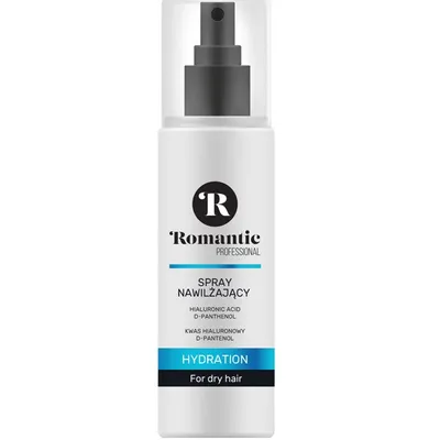 Romantic Professional, Hydration Spray Hyaluronic Acid, D-panthenol for Dry Hair (Spray nawilżający `Kwas hialuronowy, d-pantenol`)