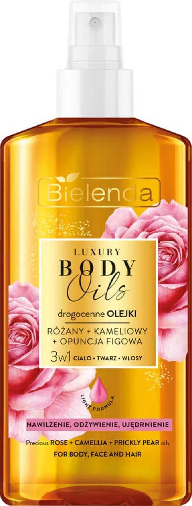 Bielenda Luxury Body Oils, Olejek 3w1 do ciała, twarzy i włosów różany + kameliowy + opuncja figowa