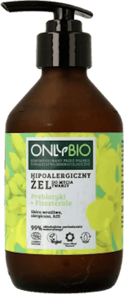 OnlyBio Hipoalergiczny żel do mycia twarzy skóra wrażliwa, alergiczna, AZS