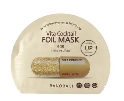 Banobagi Vita Cocktail, Foil Mask Age (Maska w płachcie do twarzy o działaniu przeciwzmarszczkowym)