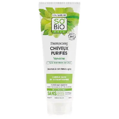 SO'BiO Etic Shampoing Cheveux Purifiés Verveine [Shampoo with Verbena & Lemon Oil] (Szampon oczyszczający do włosów z werbeną i cytryną)