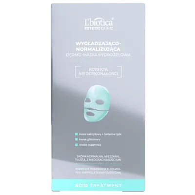 L'biotica Estetic Clinic, Acid Treatment, Wygładzająco-normalizująca dermo-maska hydrożelowa