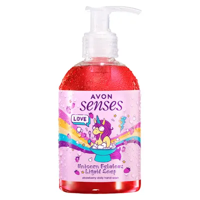 Avon Senses, Unicorn Fabulous Liquid Soap (Truskawkowe mydło w płynie)