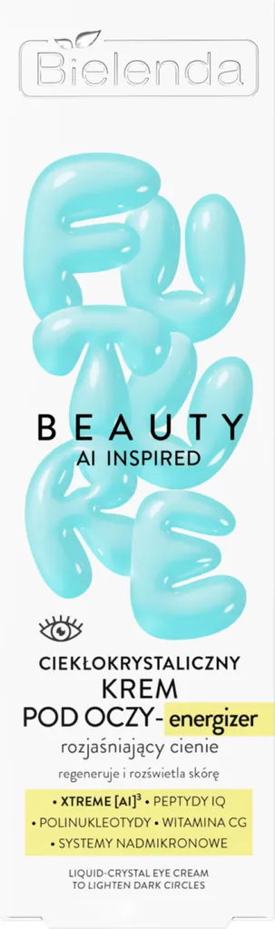 Bielenda Future Beauty AI Inspired, Energizer rozjaśniający cienie, Ciekłokrystaliczny krem pod oczy