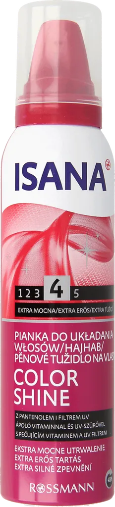 Isana Hair, Colorglanz, Schaumfestiger (Pianka do włosów z witaminami i filtrem UV)