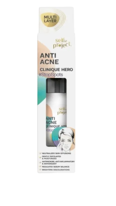 Selfie Project Stop Spots, Anti Acne Clinique Hero (Delikatne serum na niedoskonałości)