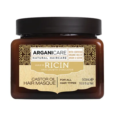 Arganicare Castor Oil, Hair Masque (Naturalna maska stymulująca porost włosów z olejem rycynowym)