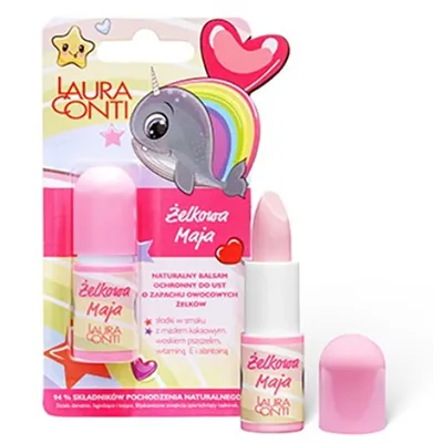 Laura Conti Naturalny balsam ochronny do ust o zapachu owocowych żelków `Żelkowa Maja`