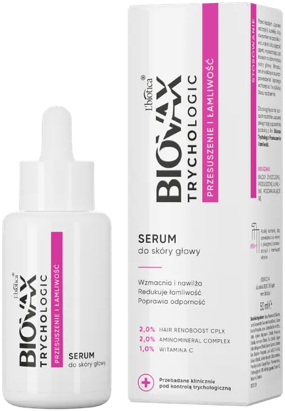 L'biotica Biovax Trychologic, Przesuszenie i Łamliwość, Serum do skóry głowy