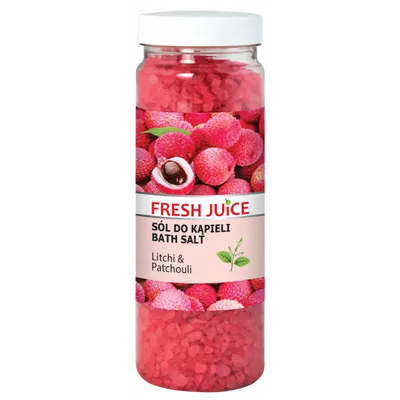 Fresh Juice Bath Salt Litchi & Patchouli (Sól do kąpieli `Liczi i paczula`)