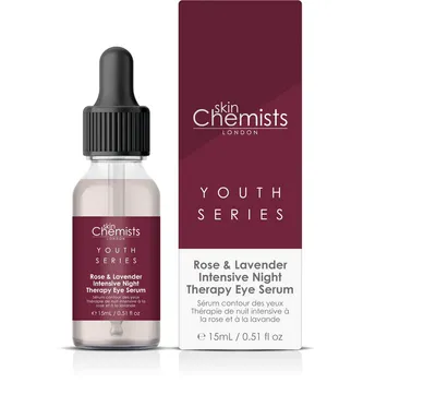 SkinChemists Youth Series,  Rose & Lavender Intensive Night Therapy Eye Serum (Serum młodości  pod oczy,  Intensywna terapia na noc)