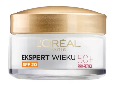 L'Oreal Paris Ekspert Wieku, 50+ Pro-Retinol , Krem do twarzy na dzień  SPF20