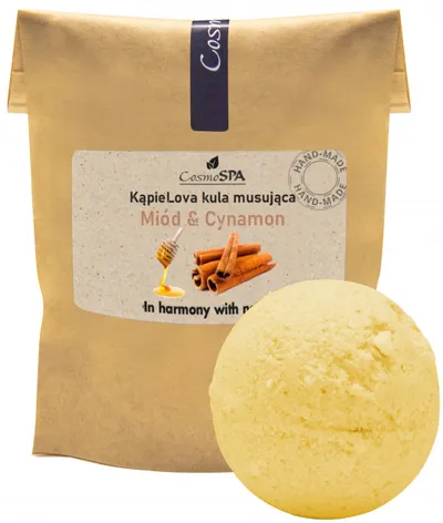 CosmoSPA Kąpielowa kula musująca `Miód & Cynamon`