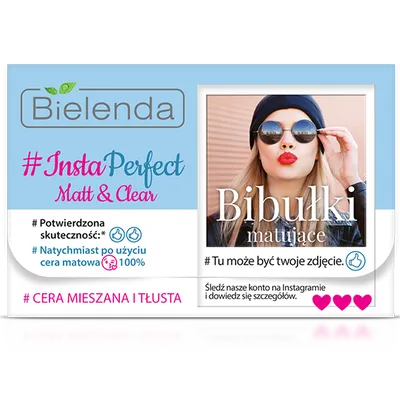 Bielenda Insta Perfect Matt & Clear, bibułki matujące