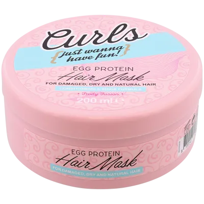 Action Curls Just Wanna Have Fun !, Egg Protein Hair Mask (Maska do włosów z białkiem jaja)