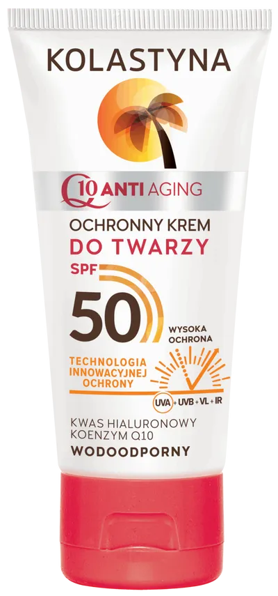 Kolastyna Q10 anti-aging, Krem ochronny do twarzy  SPF 50