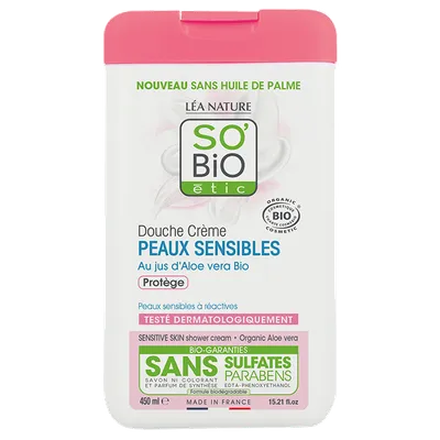 SO'BiO Etic Douche Creme Peaux Sensibles a l'Aloe Vera (Krem pod prysznic z aloesem)