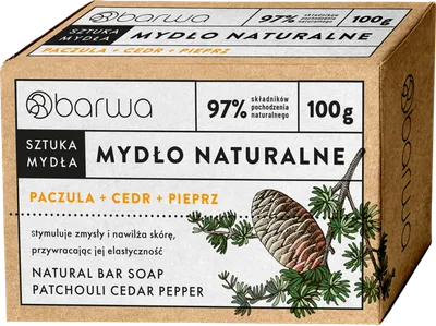 Barwa Sztuka mydła, Paczula+Cedr+Pieprz, Mydło naturalne