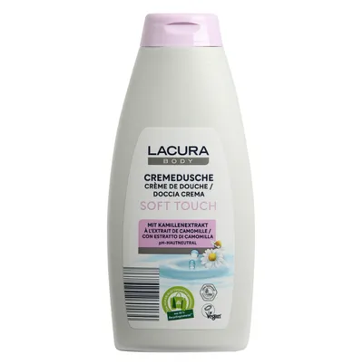 LaCura Soft Touch, Shower Cream with Chamomile Extract (Kremowy żel pod prysznic z ekstraktem z rumianku)