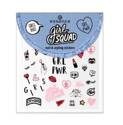 Essence Girl Squad, Nail & Styling Stickers (Naklejki na paznokcie)