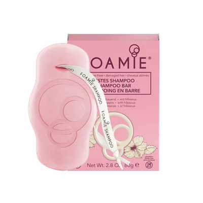 Foamie Hibiscus Shampoo Bar (Stały szampon w kostce z hibiskusem do włosów zniszczonych)
