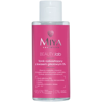 Miya Cosmetics Beauty.lab, Tonik rozświetlający z kwasem glikolowym 5%