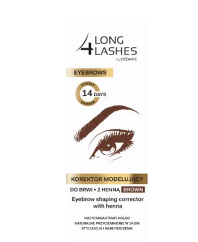 Long4Lashes Eyebrows, Korektor modelujący do brwi z henną