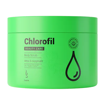 DuoLife Beauty Care , Chlorofil Body Scrub (Detoksykacyjno-dotleniający cukrowy peeling do ciała)