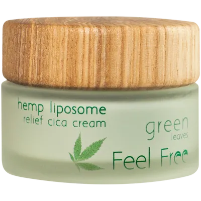 Feel Free Green Leaves, Hemp Relief Cica Cream (Lekki krem nawilżający do twarzy)