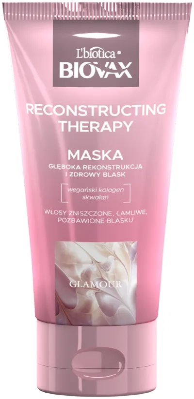 L'biotica Biovax Glamour, Reconstructing Therapy, Maska do włosów zniszczonych, łamliwych i pozbawionych blasku