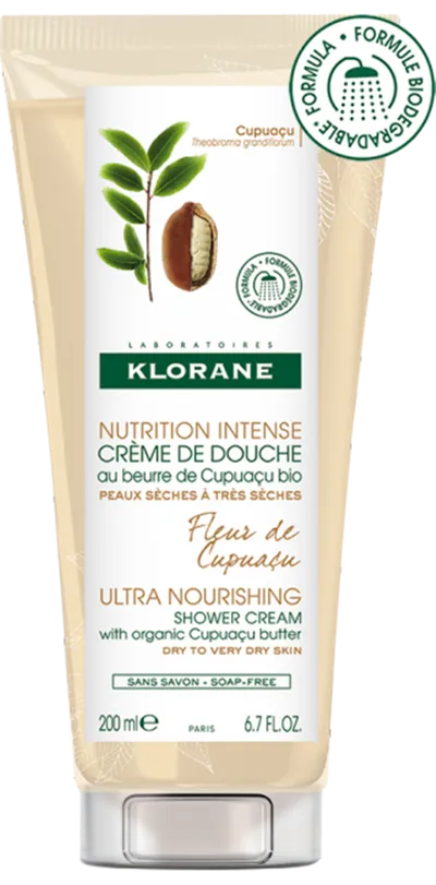 Klorane Ultra Nourishing Shower Cream with Organic Cupuacu Butter `Fleur de Cupuacu` (Kremowy żel pod prysznic `Kwiat cupuacu`)