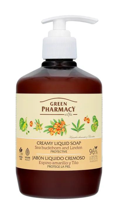 Green Pharmacy Kremowe mydło w płynie `Rokitnik zwyczajny i lipa`