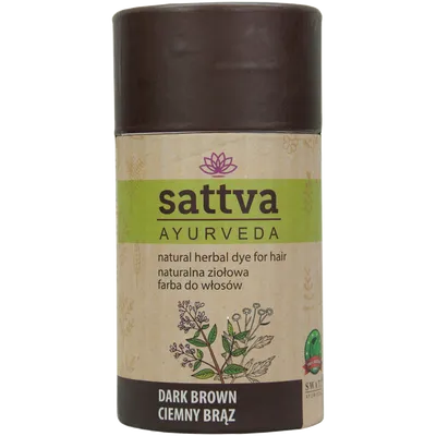 Sattva Ayurveda Natural Herbal Dye Dark Brown (Naturalna ziołowa farba do włosów `Ciemny brąz`)
