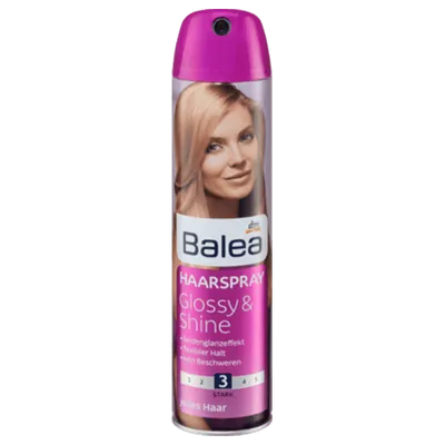 Balea Glossy & Shine Haarspray (Utrwalający i nabłyszczający lakier do włosów)