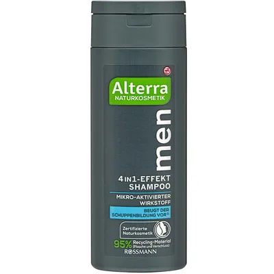 Alterra Men, 4 in 1 Effekt Shampoo (Szampon do włosów dla mężczyzn 4w1)