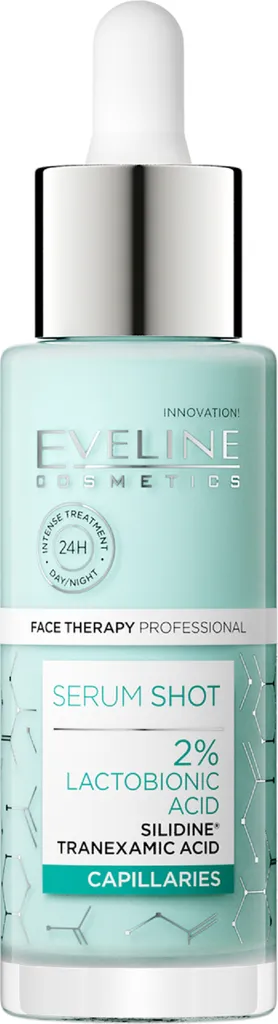 Eveline Cosmetics Face Therapy Professional, Serum Shot, 2% Kwas laktobionowy, Serum na naczynka