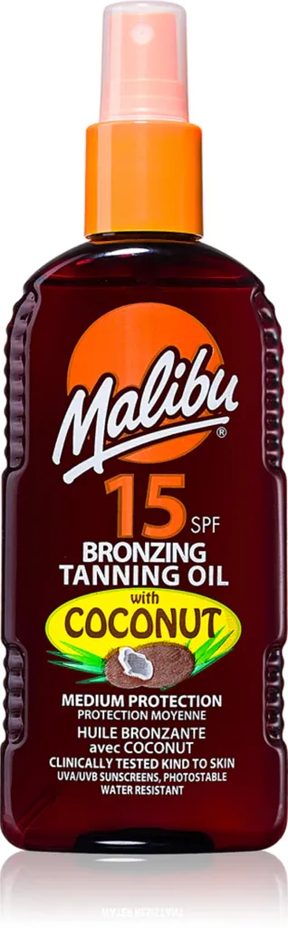 Malibu Sun Coconut, Bronzing Tanning Oil SPF15 (Brązujący olejek do opalania SPF15)