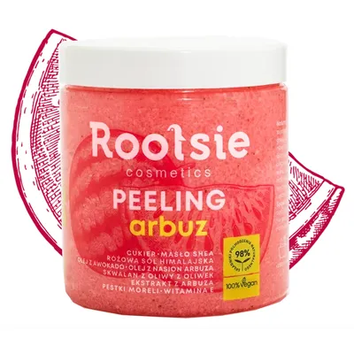 Rootsie Cosmetics Peeling cukrowo-solny do ciała `Soczysty arbuz`