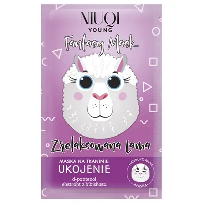 Niuqi Young Fantasy Mask,  Maska na tkaninie na ukojenie `Zrelaksowana lama`