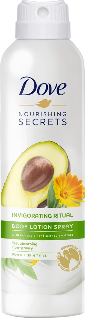 Dove Nourishing Secrets, Invigorating Ritual, Body Lotion Spray (Balsam do ciała w sprayu `Awokado`)