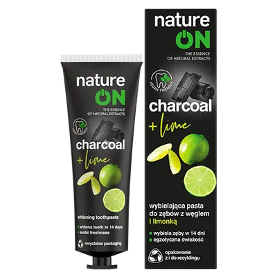 natureON Charcoal + Lime, Wybielająca pasta do zębów