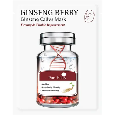 Pure Heals Ginseng Berry, Ginseng Callus Mask Firming & Wrinkle Improvement (Ujędrniająco-przeciwzmarszczkowa maska do twarzy z żeń-szeniem)
