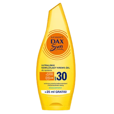 Dax Sun Sun, Ultralekki nawilżający kremo-żel do opalania SPF 30