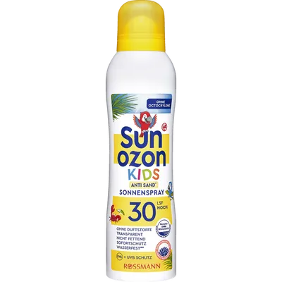 SunOzon Kids,  Anti Sand Sonnenspray LSF 30 (Spray przeciwsłoneczny SPF 30)