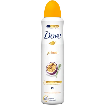 Dove Advanced Care, Go Fresh, Passionfruit & Lemongrass Anti-perspirant Spray 48h (Granat i trawa cytrynowa, Antyperspirant w sprayu)