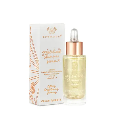CrystalLove Clear Quartz Shimmer Serum (Serum do twarzy z kryształem)