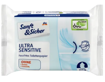 Sanft & Sicher Feuchtes Toilettenpapier Ultra Sensitive (Nawilżany papier toaletowy)