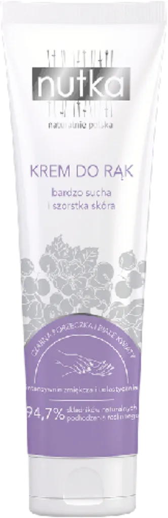 Nutka Krem do rąk i paznokci `Czarna porzeczka i białe kwiaty`