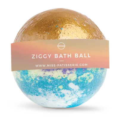 Miss Patisserie Zigg  Bath Ball (Kula do kąpieli z masłem kakaowym i złotymi drobinkami)